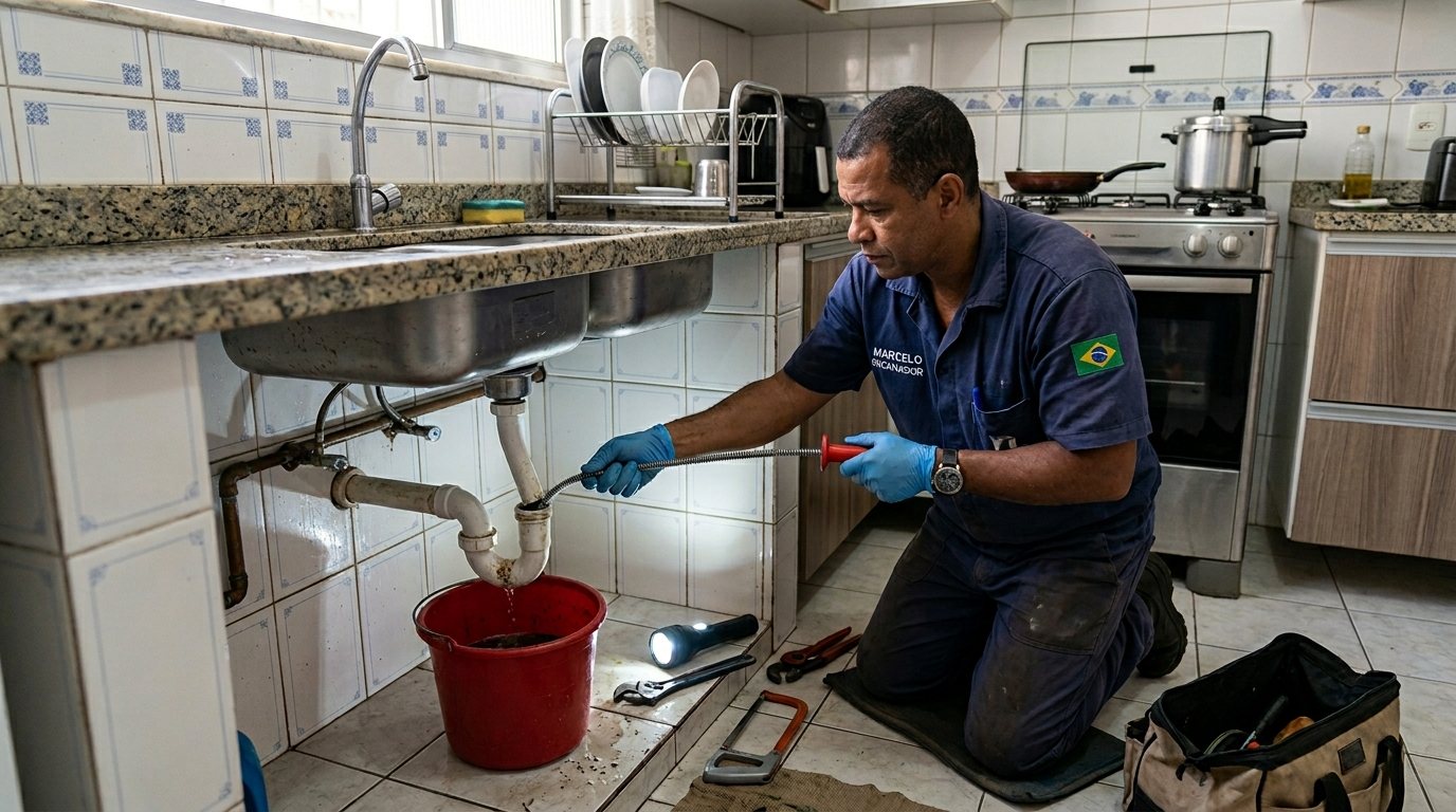 Ligação da Pia da Cozinha em Uberaba‑MG